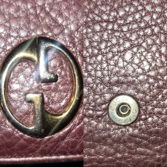 Gucci GG Interlocking 1973 Leather Purple Chain Wallet Authentic Brand New - Picture 8 of 17